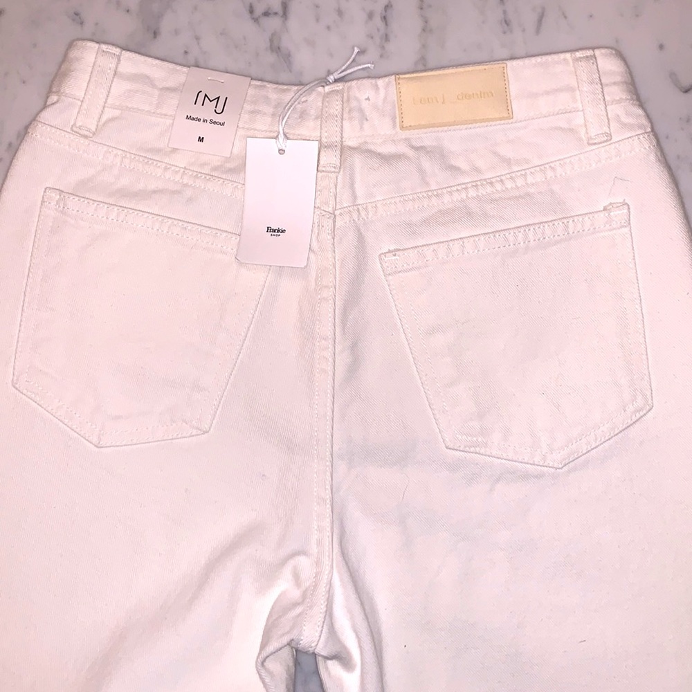 The Frankie Shop IMJ High Rise Straight Jean In Off White Ivory Womens Size 2 - Picture 8 of 12